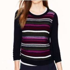J. Crew Textured-Stripe Sweater